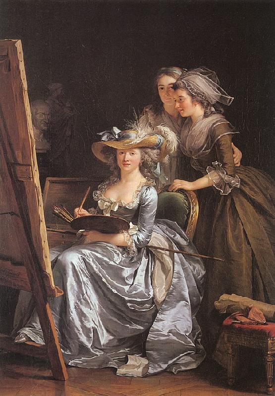 Labille-Guiard, Adelaide Self-Portrait with Two Pupils China oil painting art